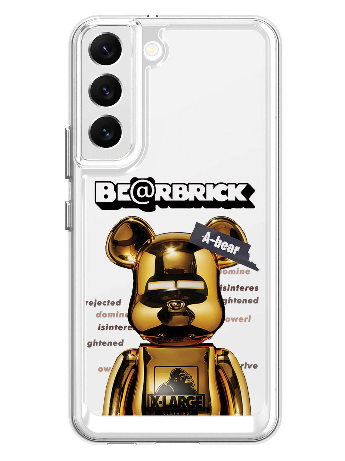 Bearbricks Clear Case - Samsung Galaxy S22 (Gold)