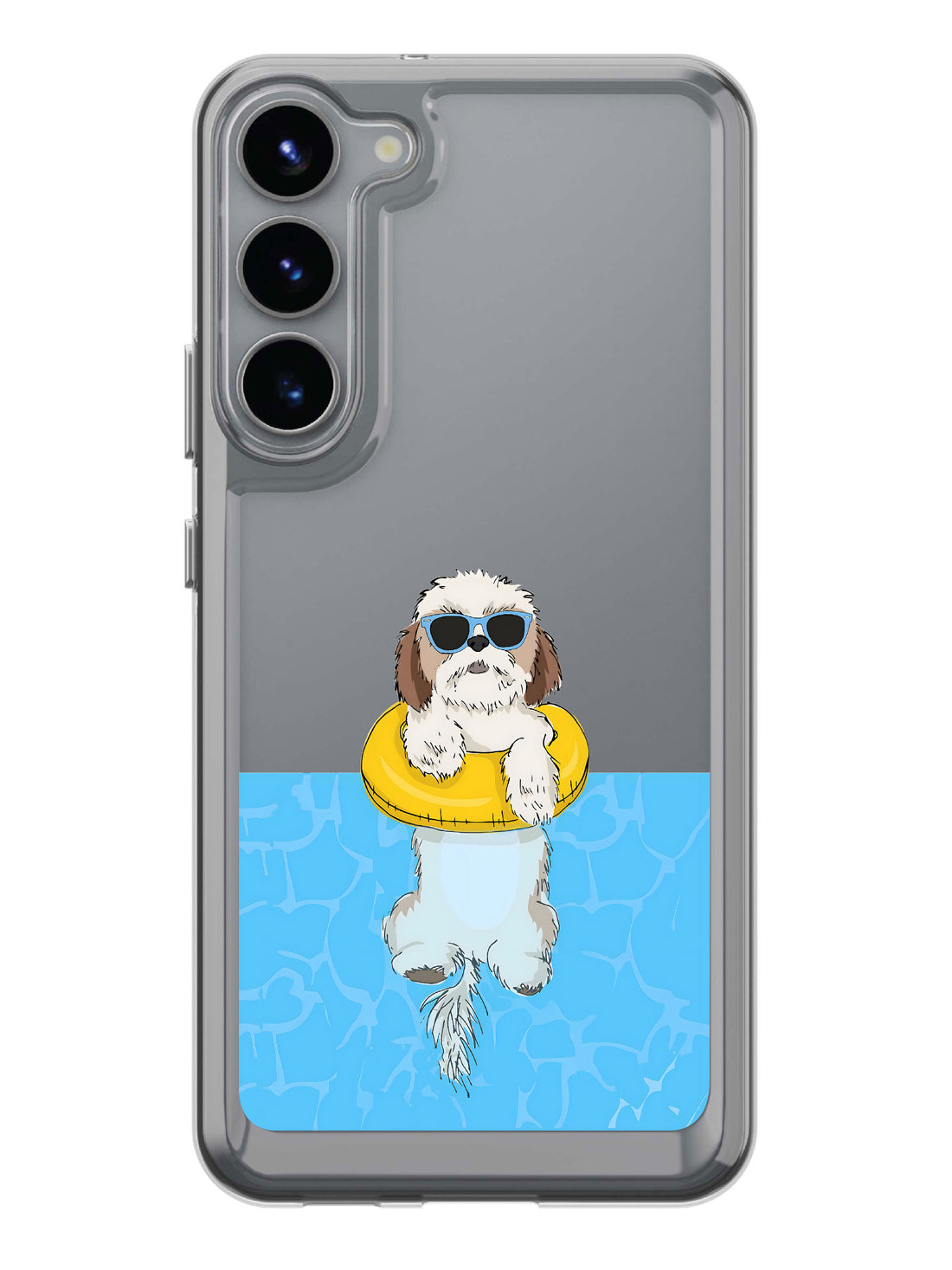 Swimming Dog Clear Case - Samsung Galaxy S23 Plus 5G