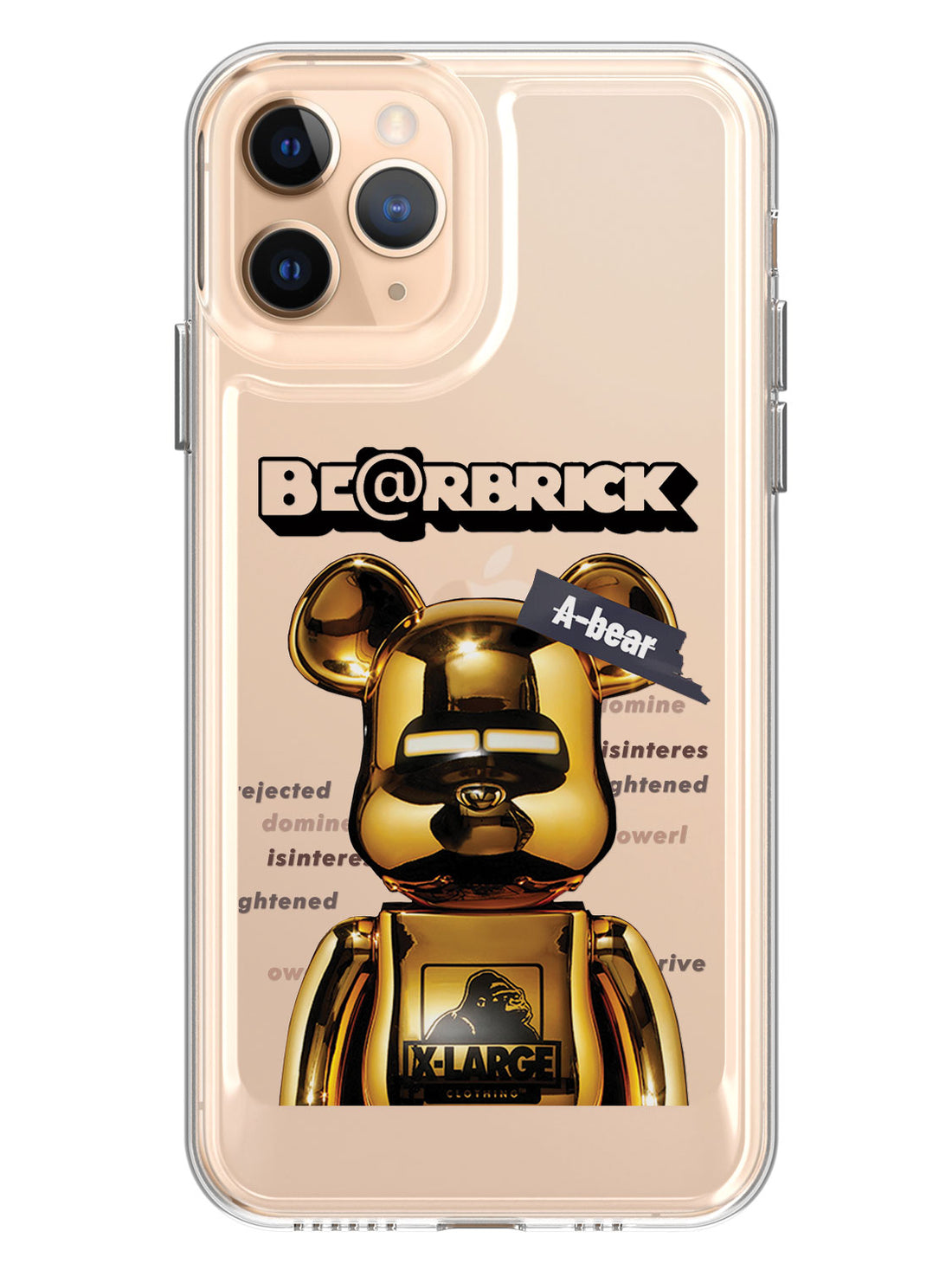 Bearbricks Clear Case - iPhone 11 Pro (Gold)
