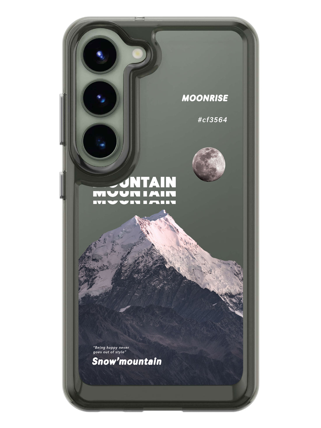 Snowy Mountains Clear Case - Samsung Galaxy S23 5G (Grey)