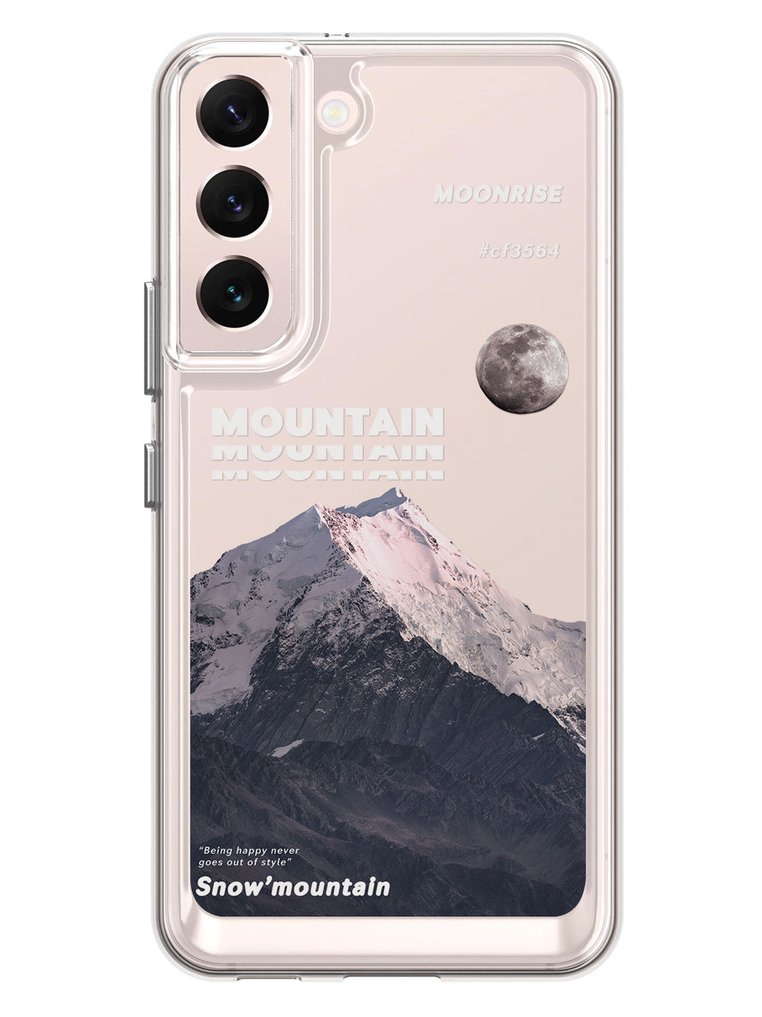 Snowy Mountains Clear Case - Samsung Galaxy S22 5G (Grey)