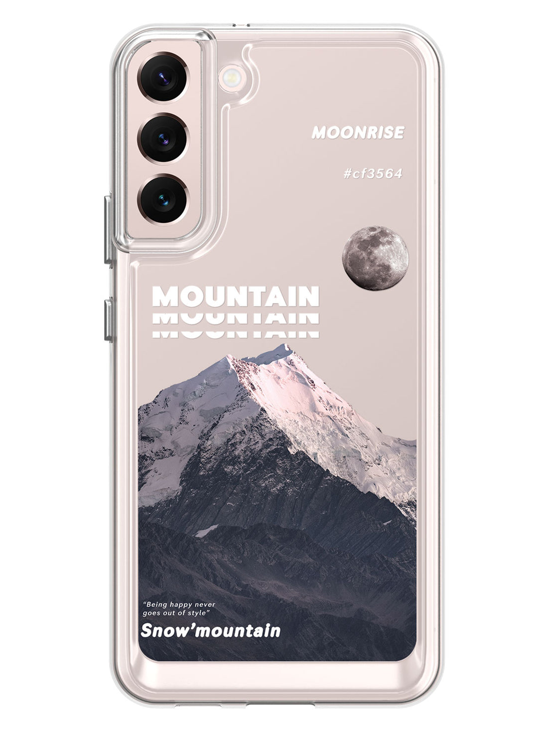 Snowy Mountains Clear Case - Samsung Galaxy S22 Plus 5G (Grey)