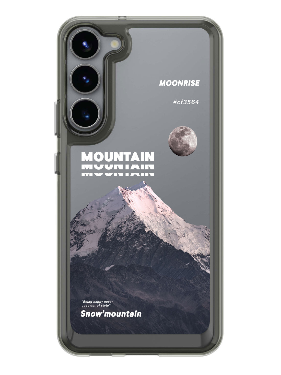 Snowy Mountains Clear Case - Samsung Galaxy S23 Plus 5G (Grey)