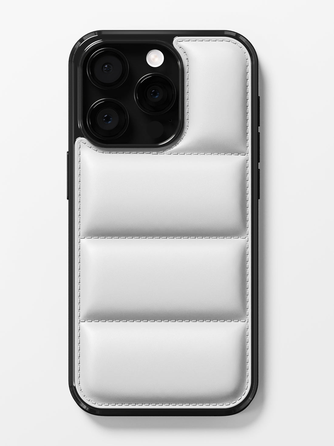 iPhone 15 Pro White Puffer Case