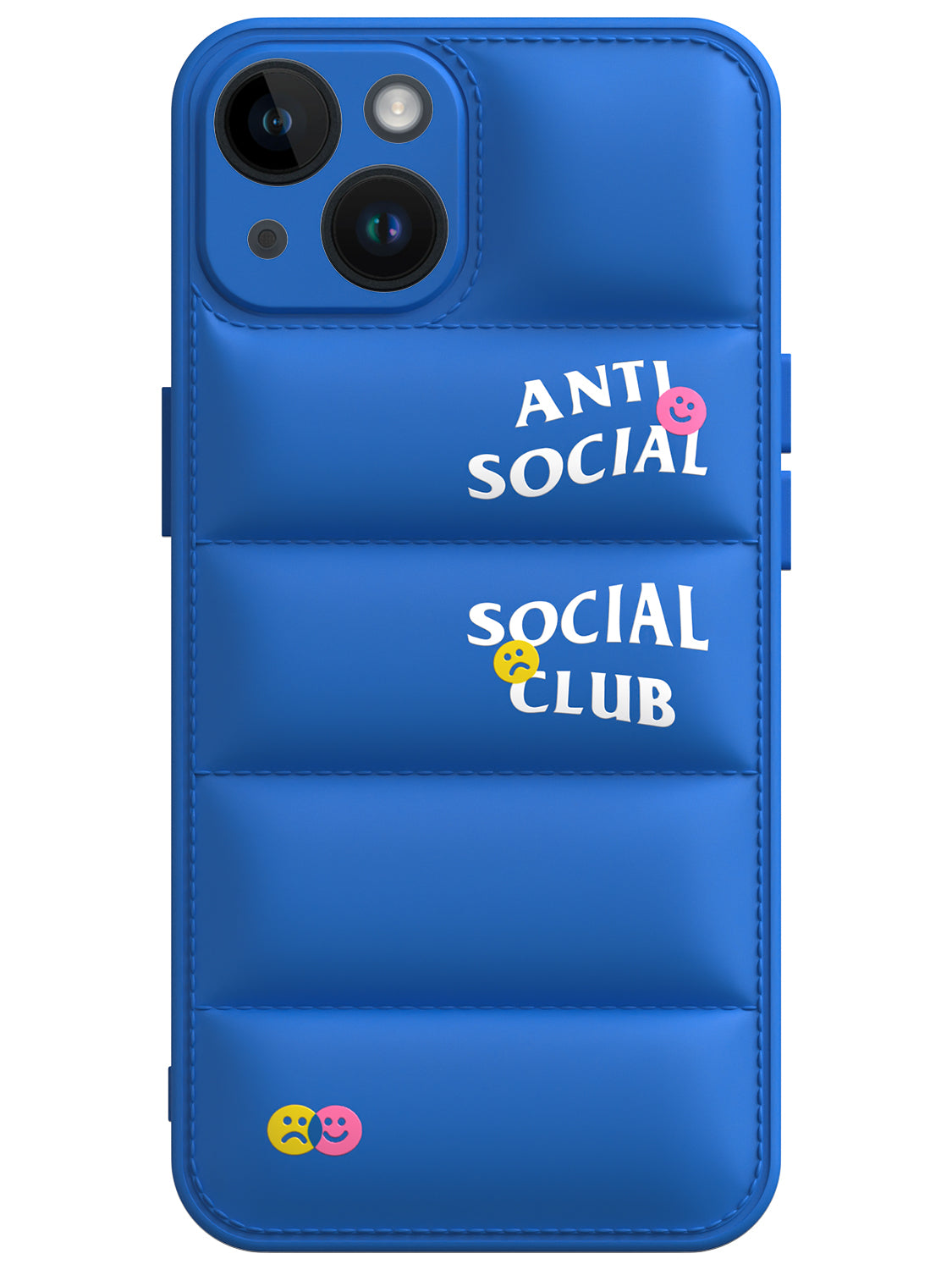 iPhone 14 Anti Social Puffer Case - Blue