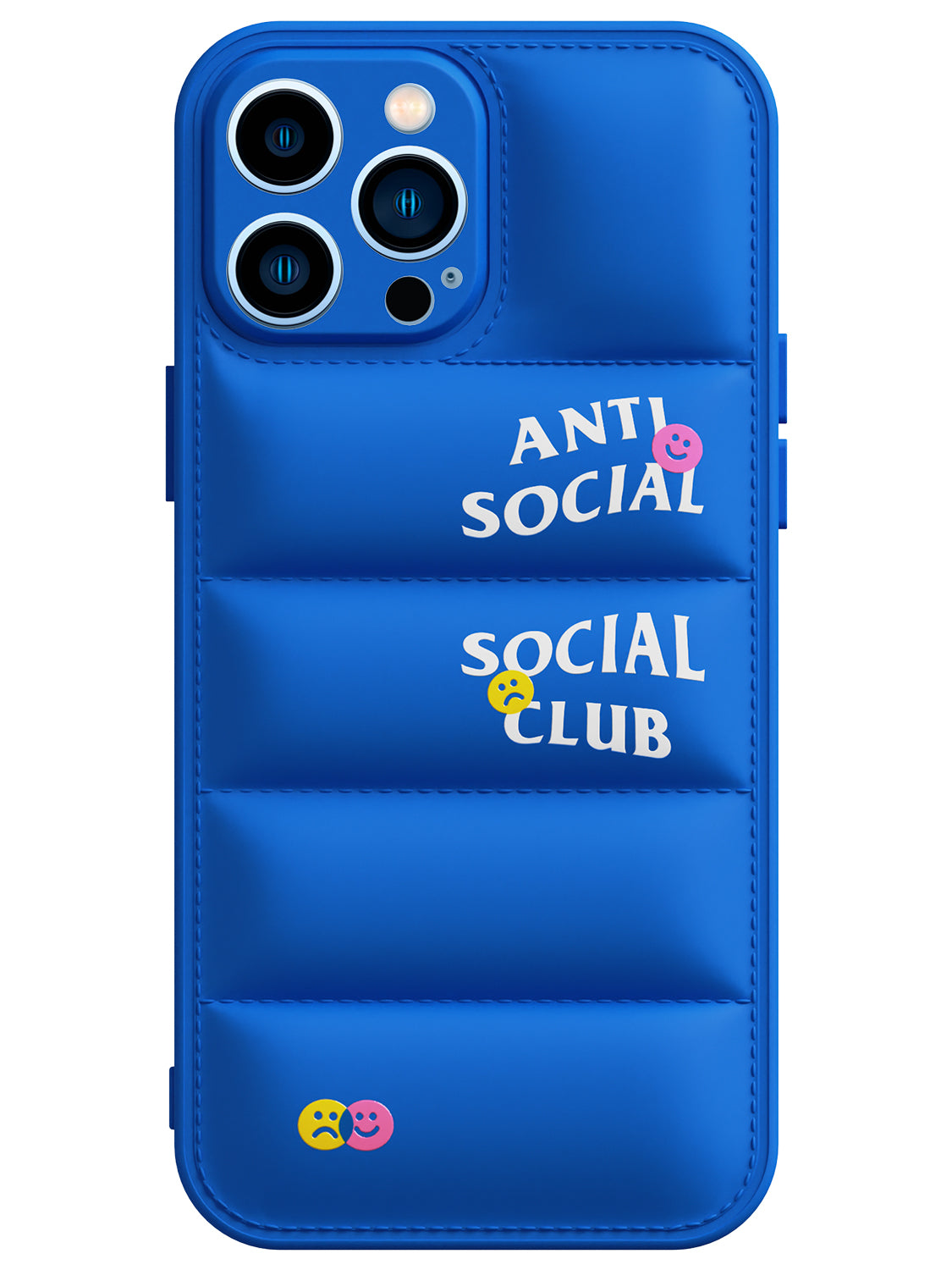 Anti Social Puffer Case iPhone 13 Pro Max Blue