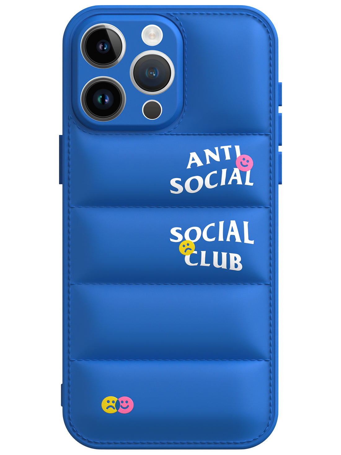 Blue puffer case for iphone 15 pro max