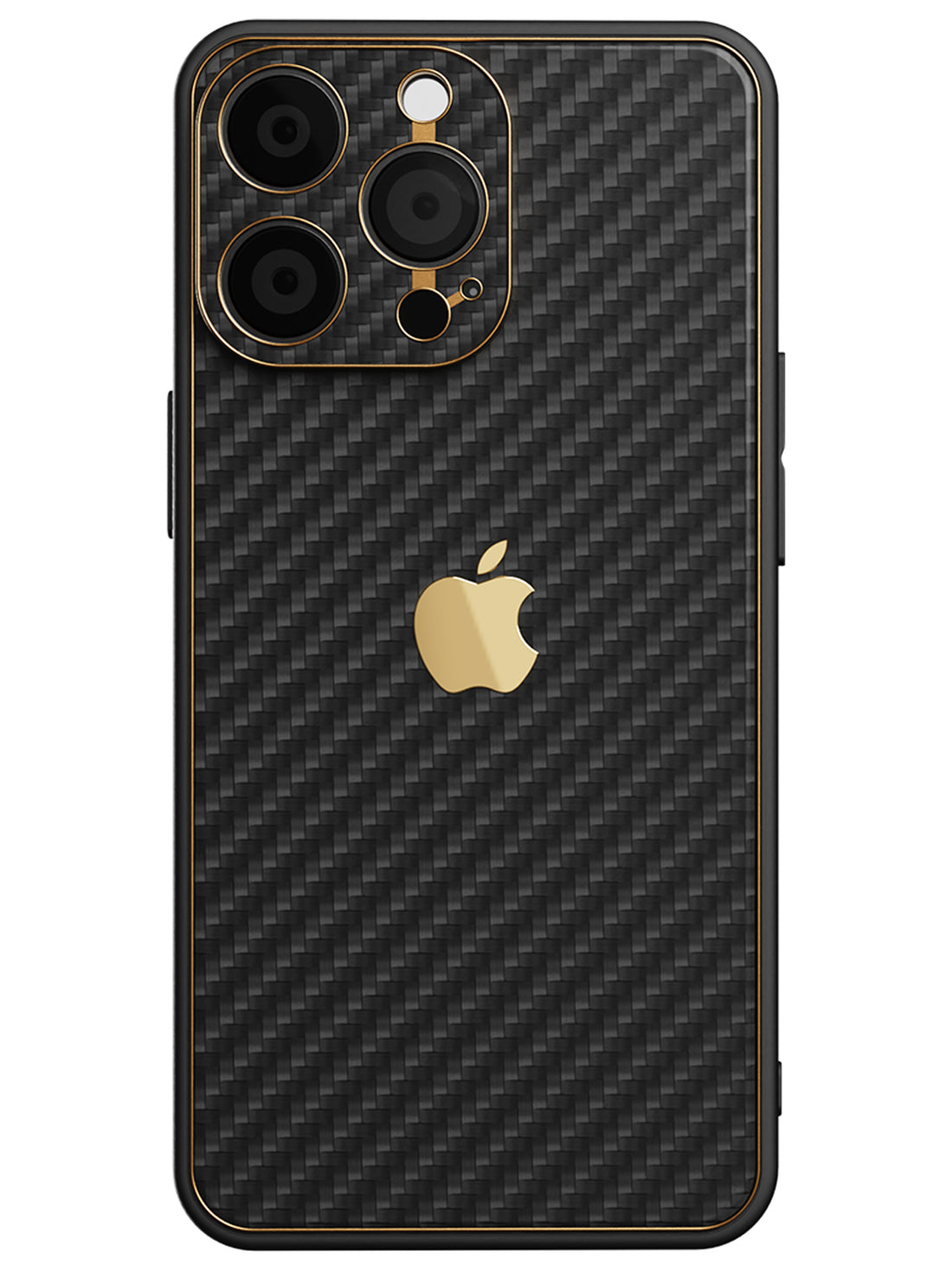Carbon Leather Chrome Case - iPhone 13 Pro (Black)