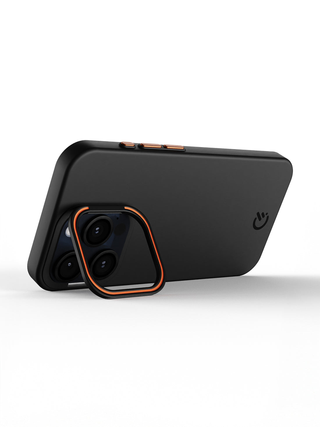 Solid Shade Snap Hard Case with Lens Guard & Stand - iPhone 14 Pro (Black)