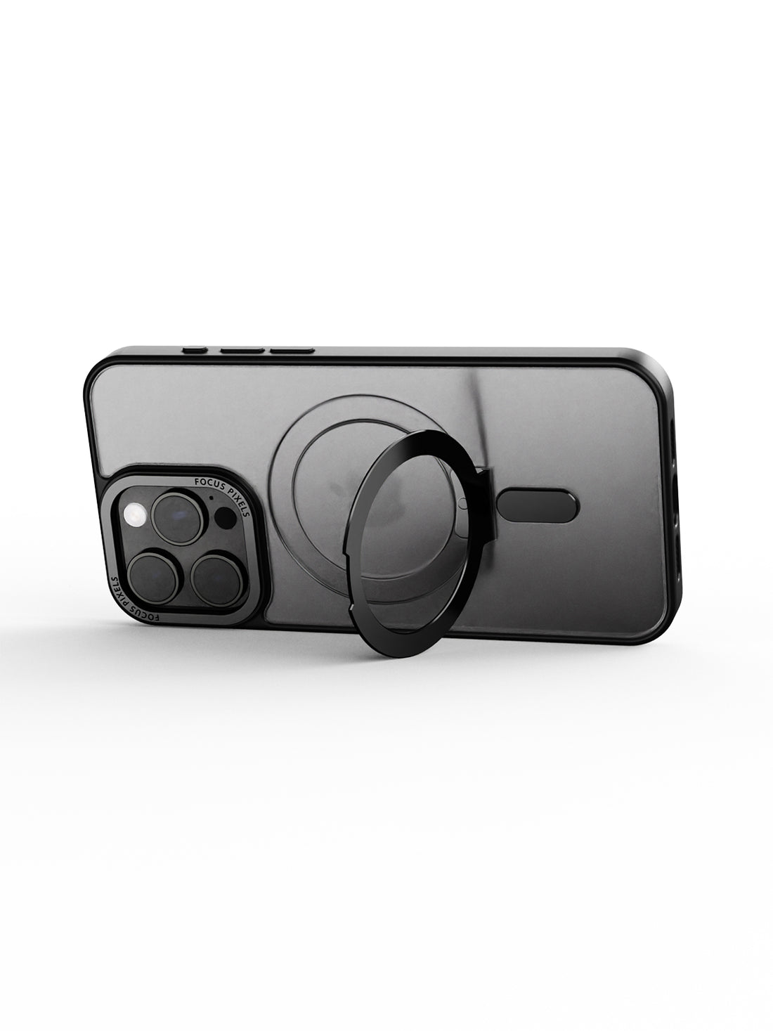 Clear Magsafe FlexiStand® Case - iPhone 15 Pro Max (Clear - Black)
