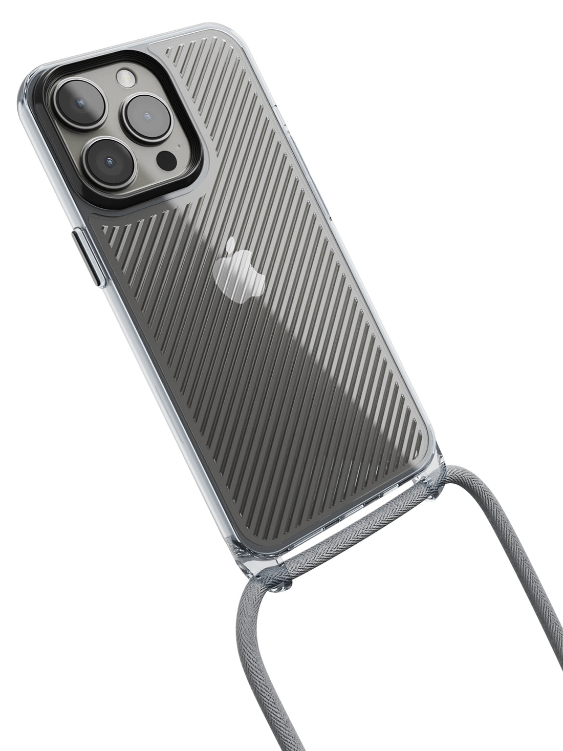 Clear Diagonals Crossbody Sling Case - iPhone 13 Pro (Clear - Blue)