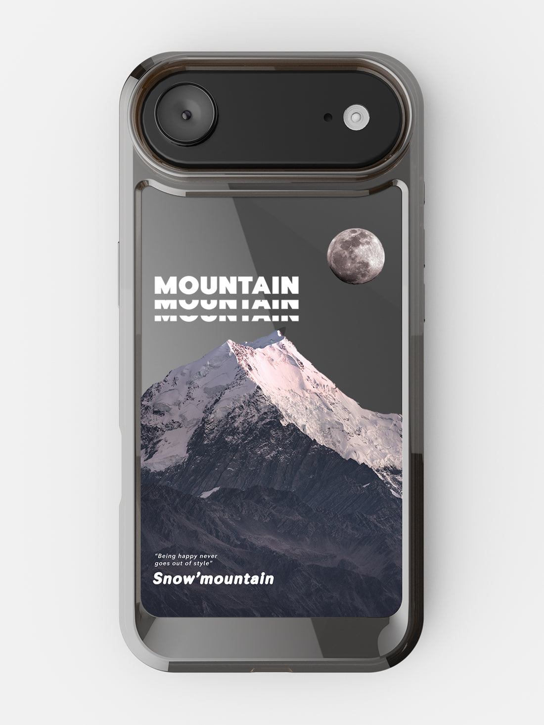 Snowy Mountains Clear Case - iPhone Air (Grey)