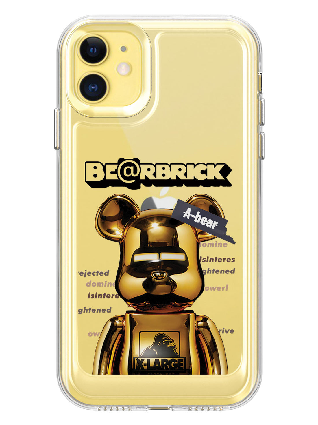 Bearbricks Clear Case - iPhone 11 (Gold)