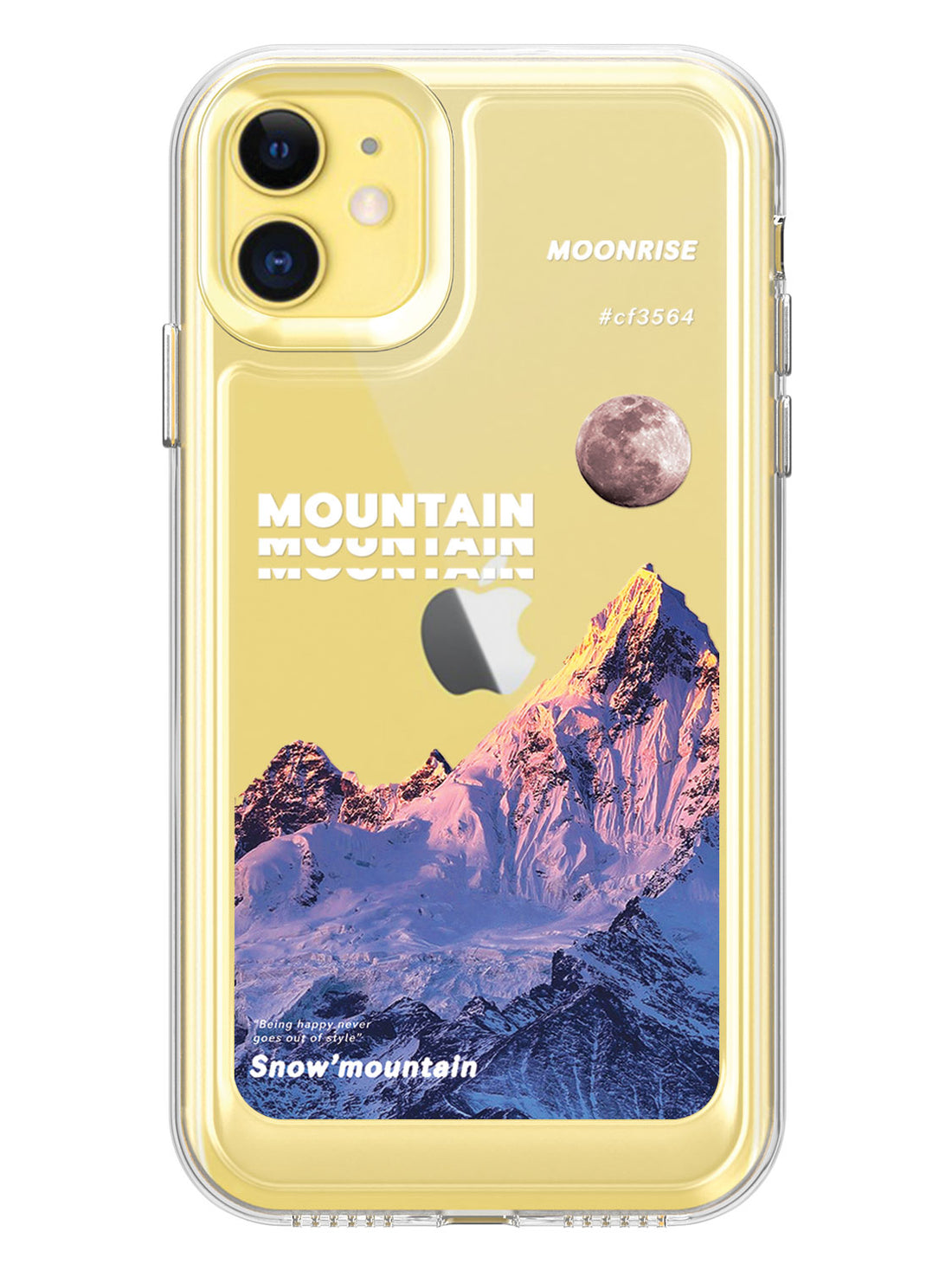 Snowy Mountains Clear Case - iPhone 11 (Purple)