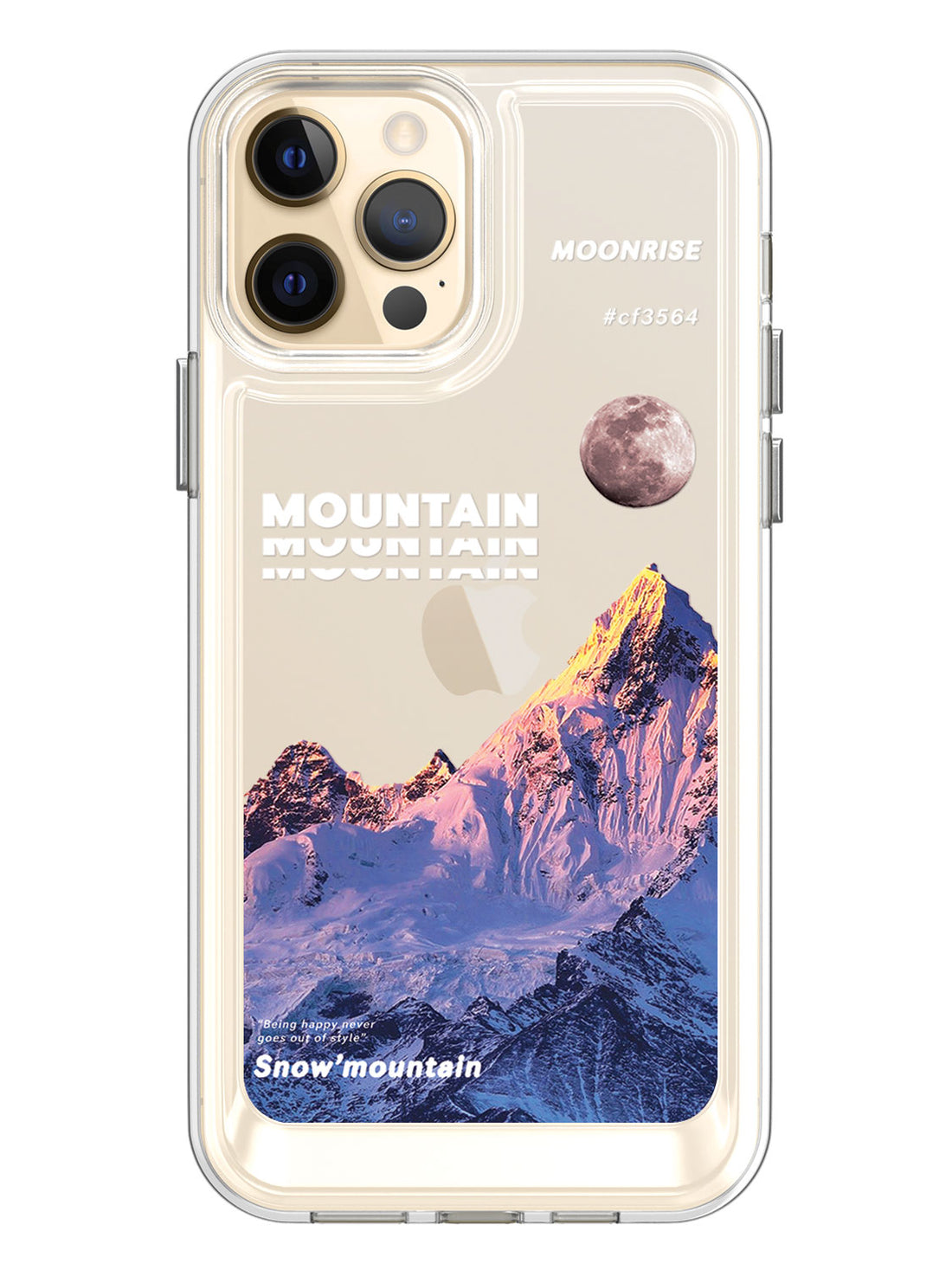Snowy Mountains Clear Case - iPhone 12 Pro Max (Purple)