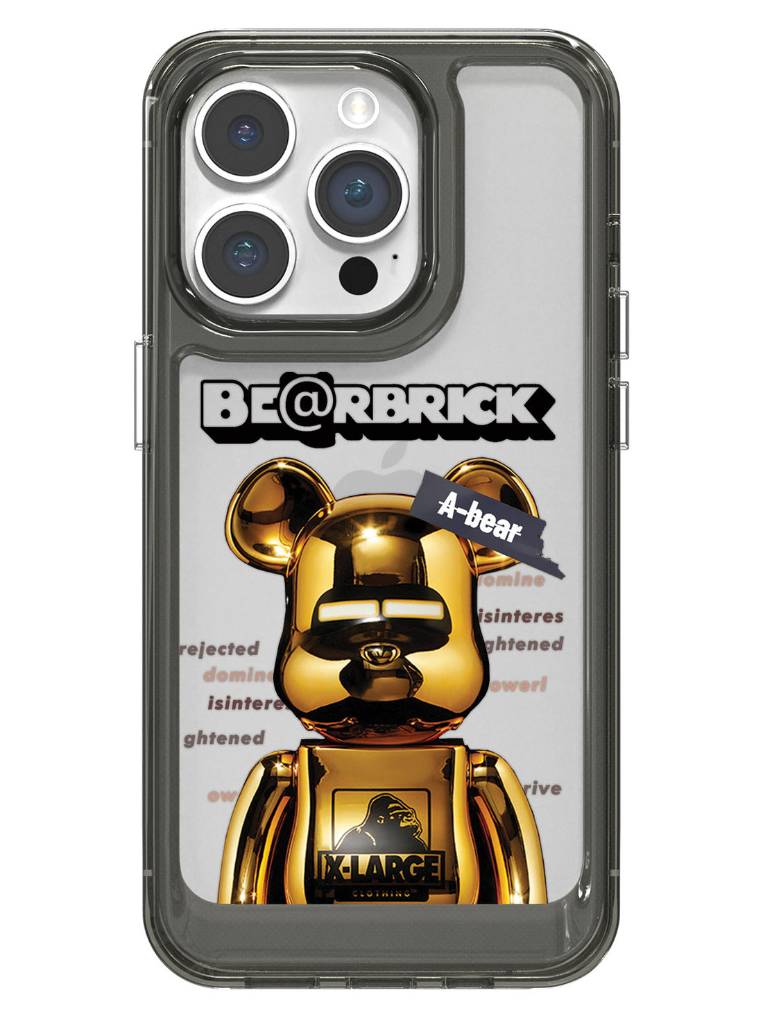 Bearbricks Clear Case - iPhone 14 Pro (Gold)