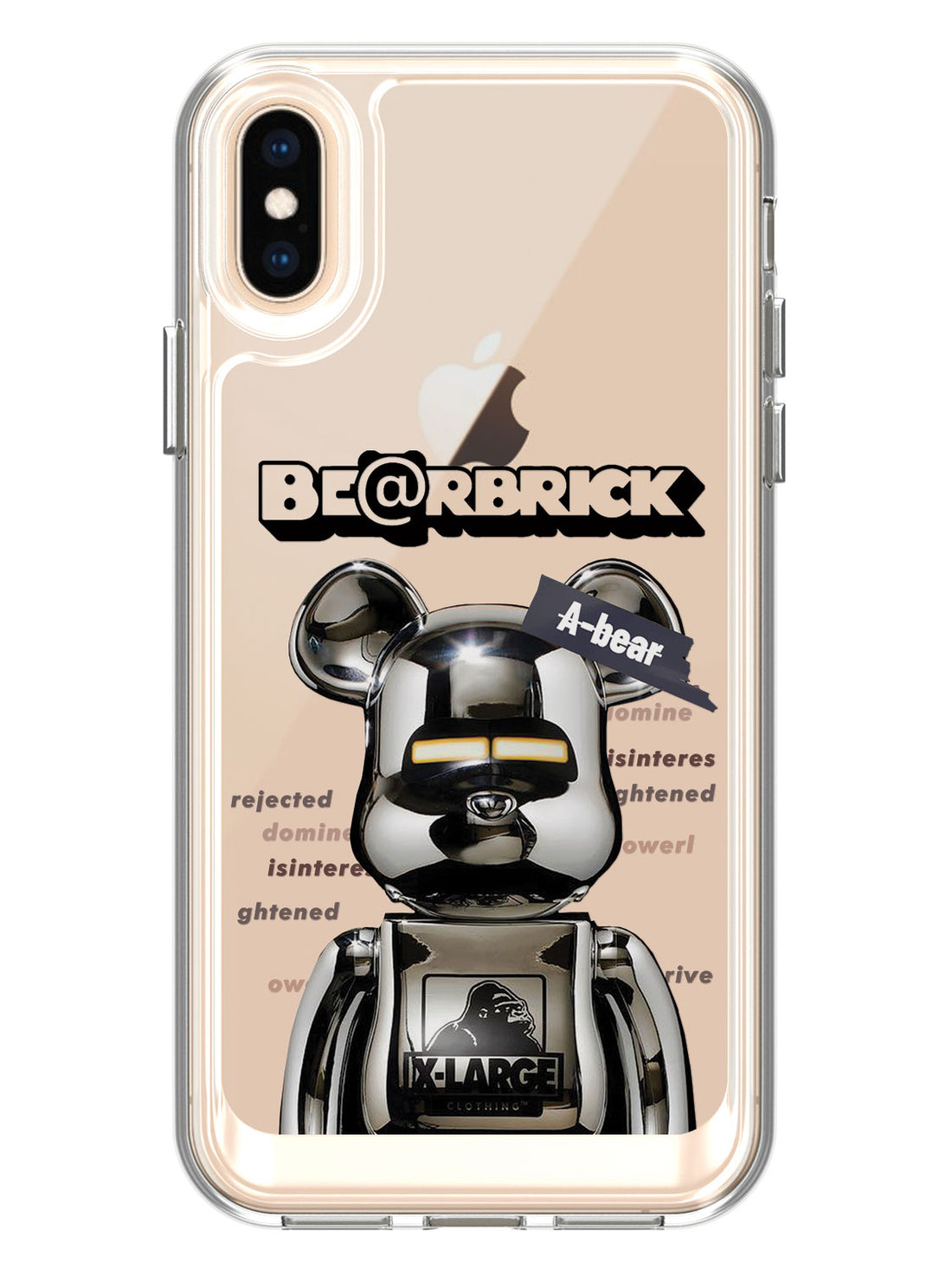 Bearbricks Clear Case - iPhone X (Silver)