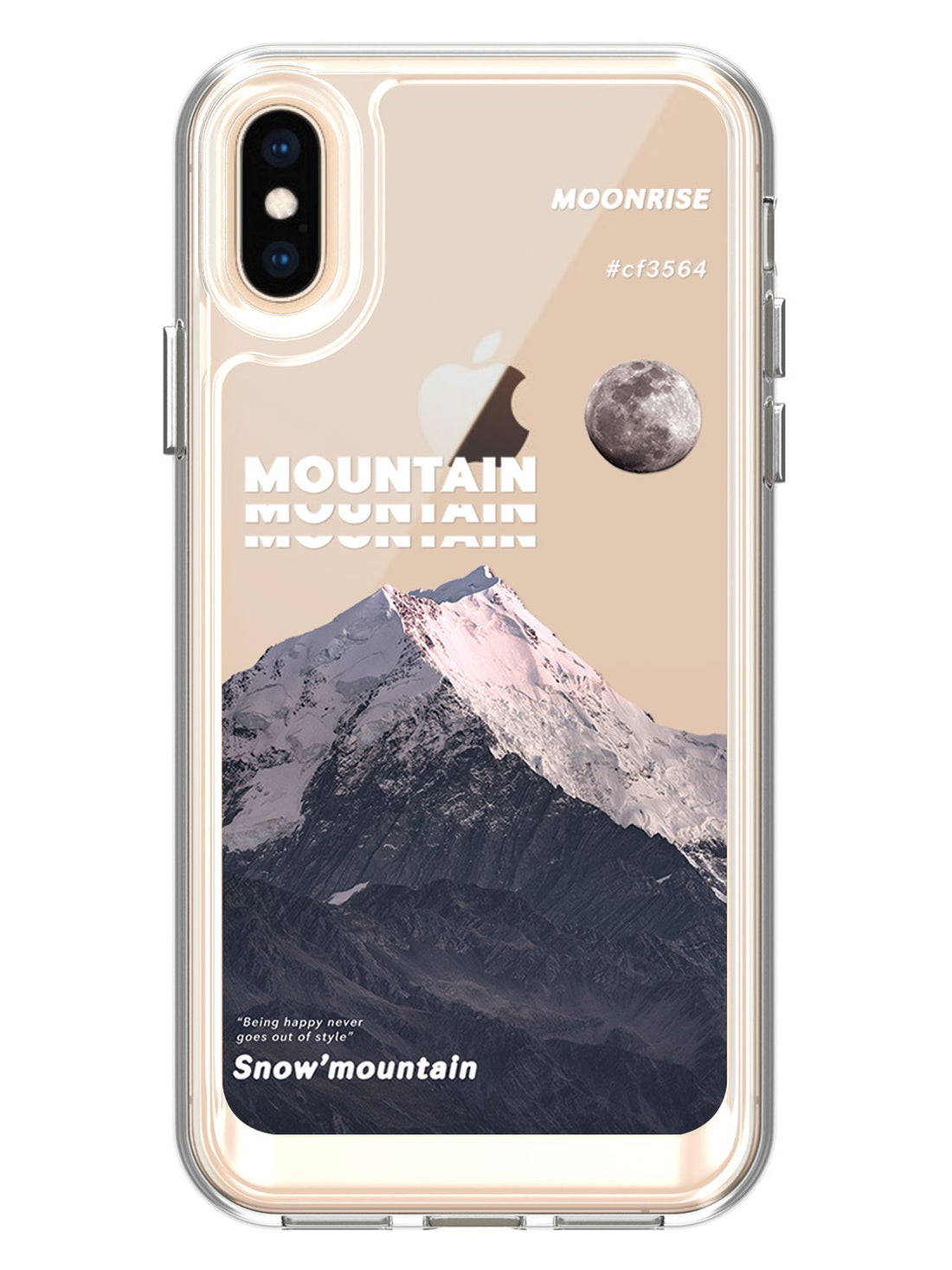 Snowy Mountains Clear Case - iPhone X (Grey)
