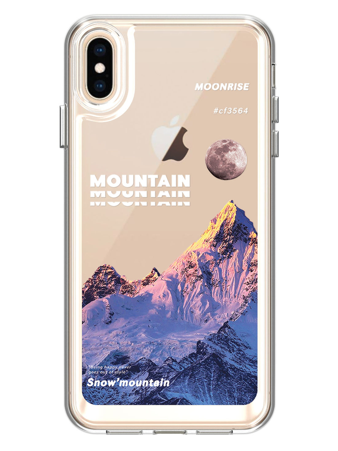 Snowy Mountains Clear Case - iPhone XS Max (Purple)