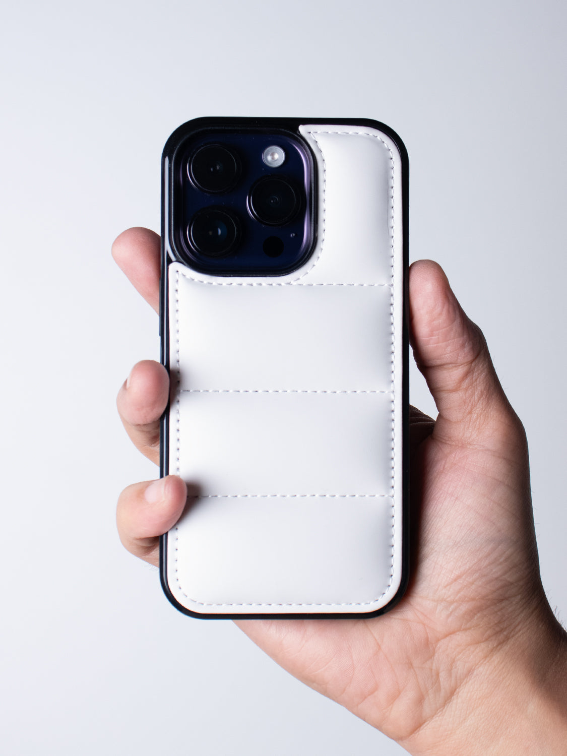 White Puffer Case 2.0 for iPhone 15 Pro Max