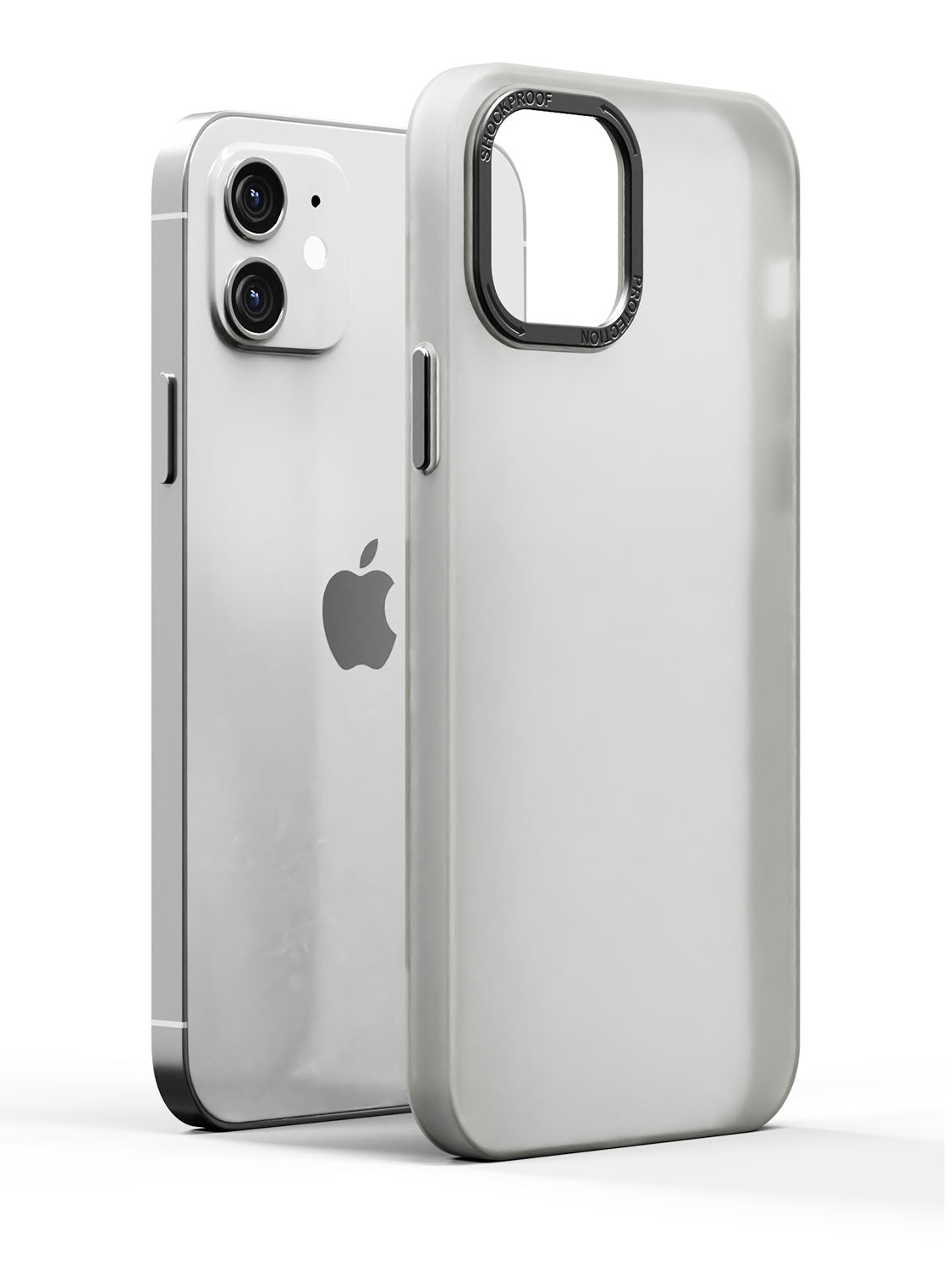 Metallic Matte Clear Hard Case - iPhone 12 (Black)