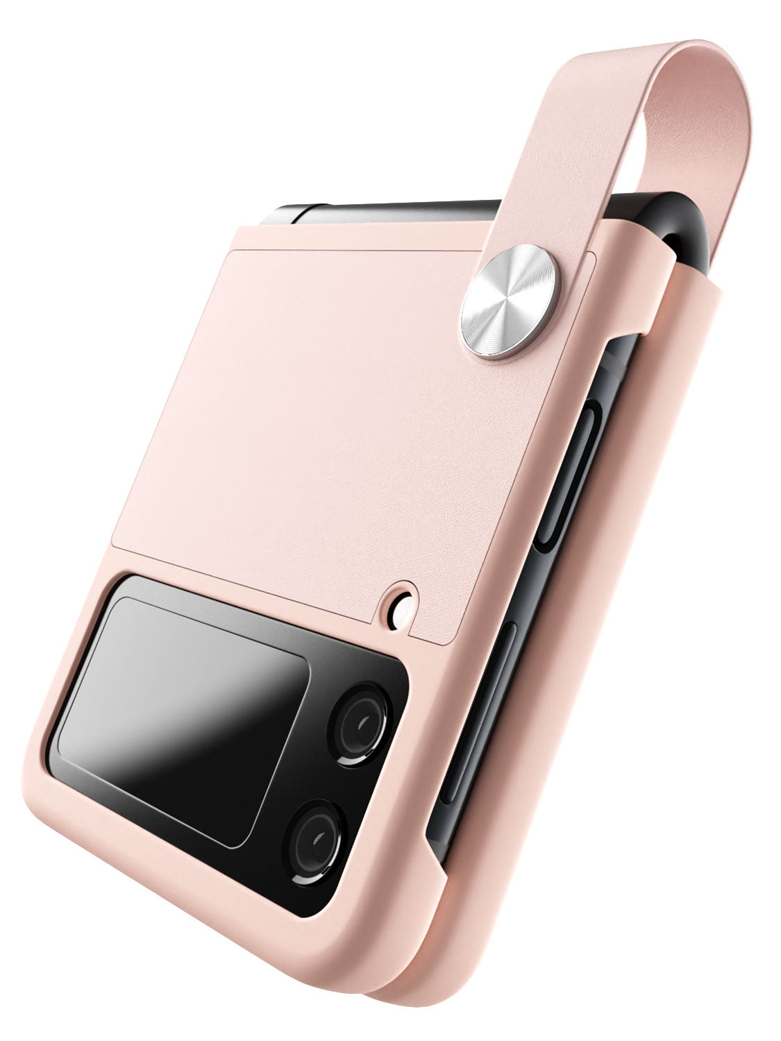 Leather Case with Carrying Loop - Samsung Galaxy Z Flip4 5G (Peach)
