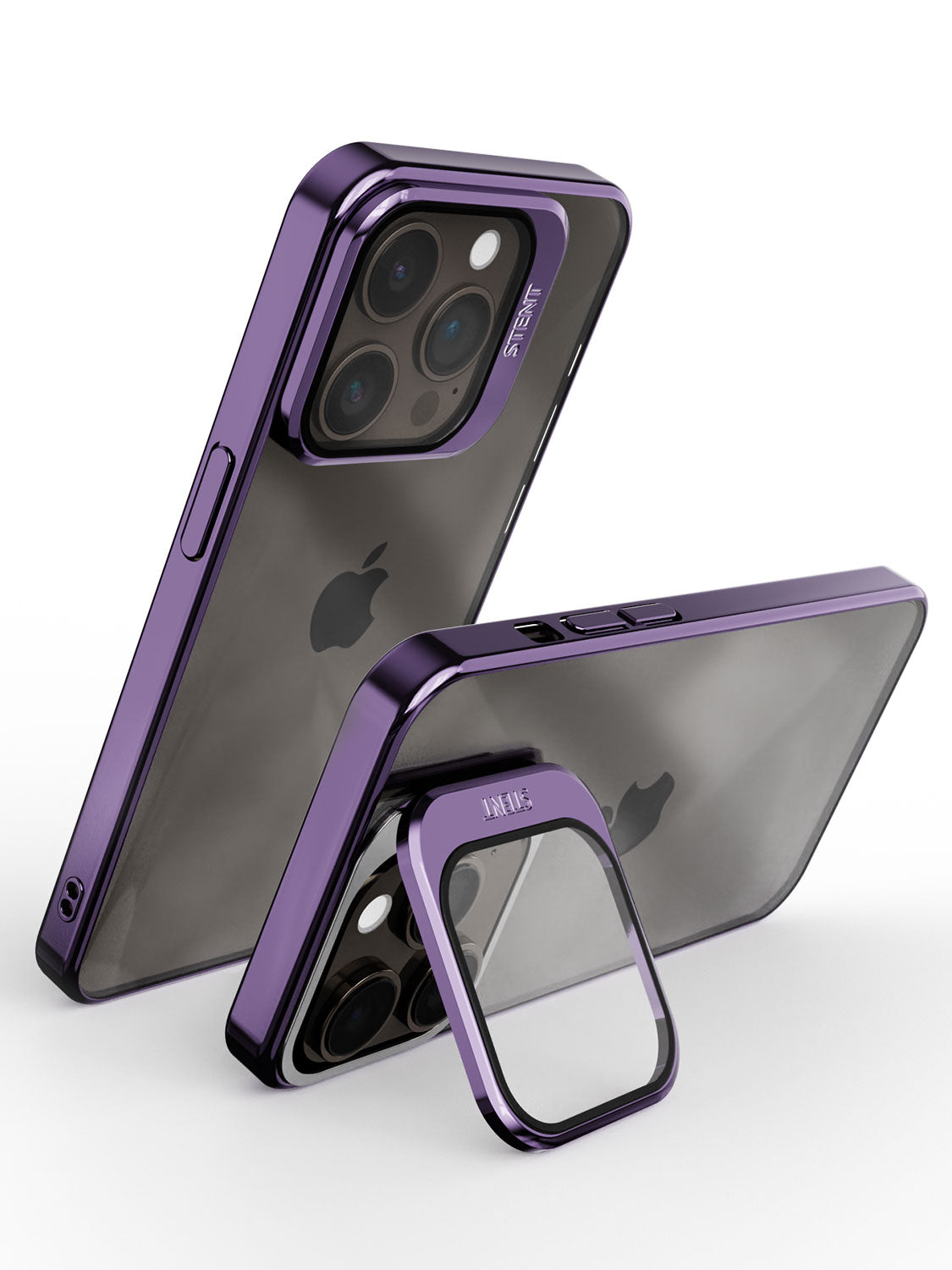 Camera Protection Chrome Clear Hard Case with Kickstand iPhone 14 Pr