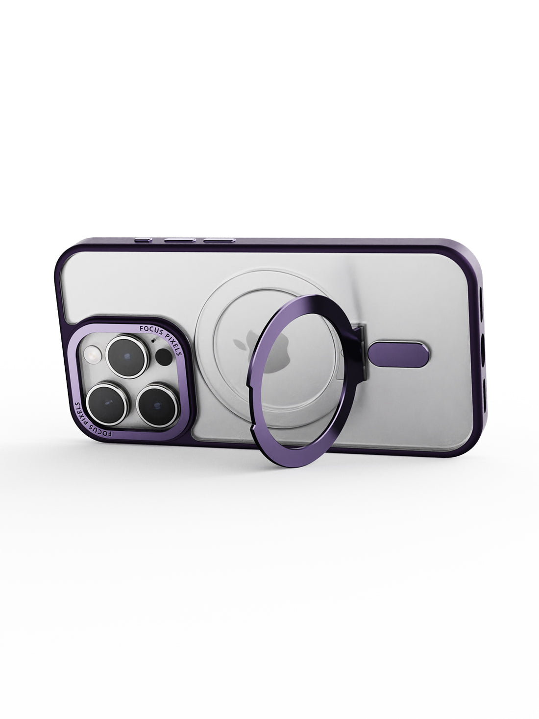 Clear Magsafe FlexiStand® Case - iPhone 15 Pro (Clear - Purple)