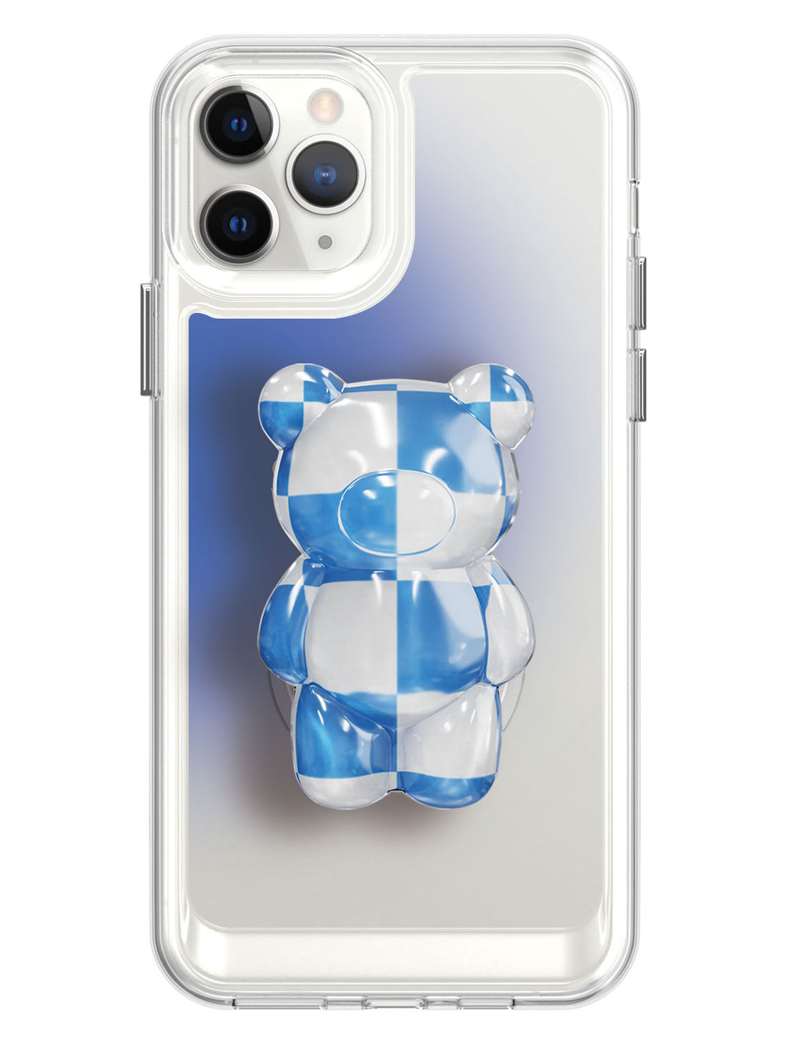 Stay Simple Clear Case with Blue Bear Pop Socket - iPhone 11 Pro Max