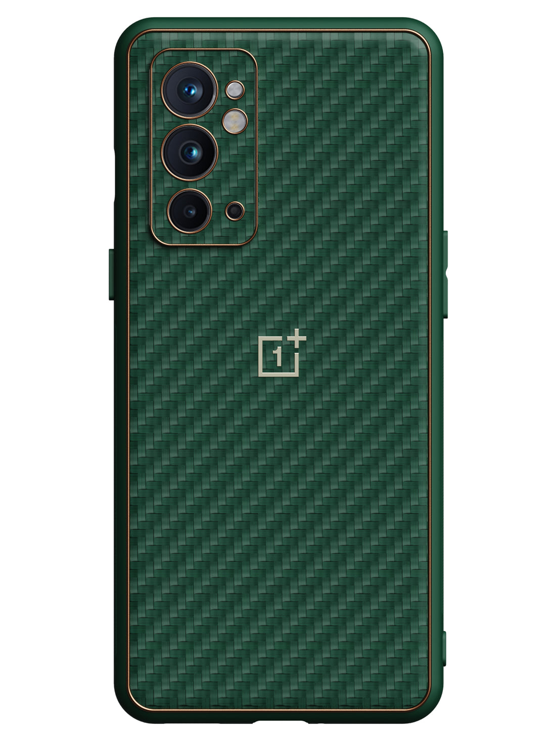 Carbon Leather Chrome Case - OnePlus 9RT 5G (Green)