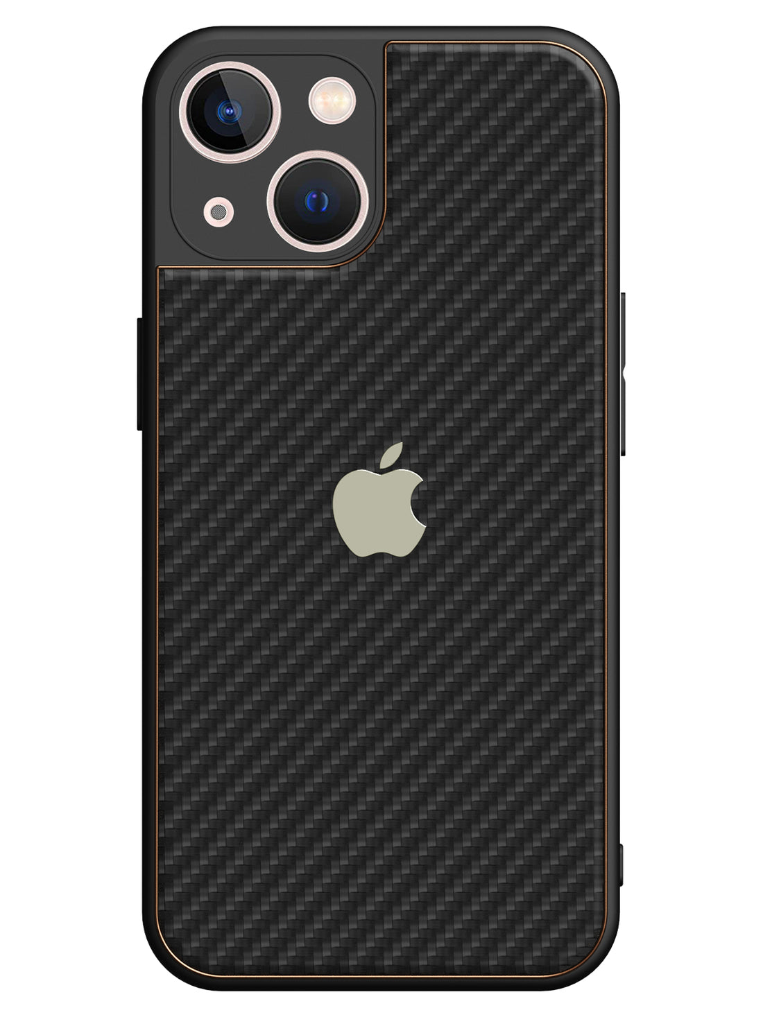 Carbon Leather Chrome Case - iPhone 13 Mini (Black)