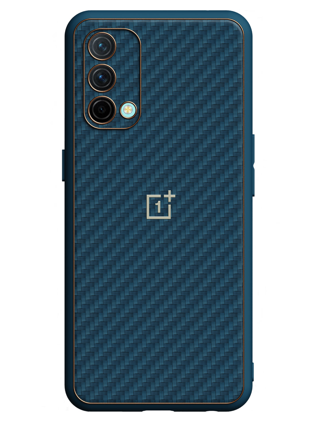Carbon Leather Chrome Case - OnePlus Nord CE 5G (Navy Blue)