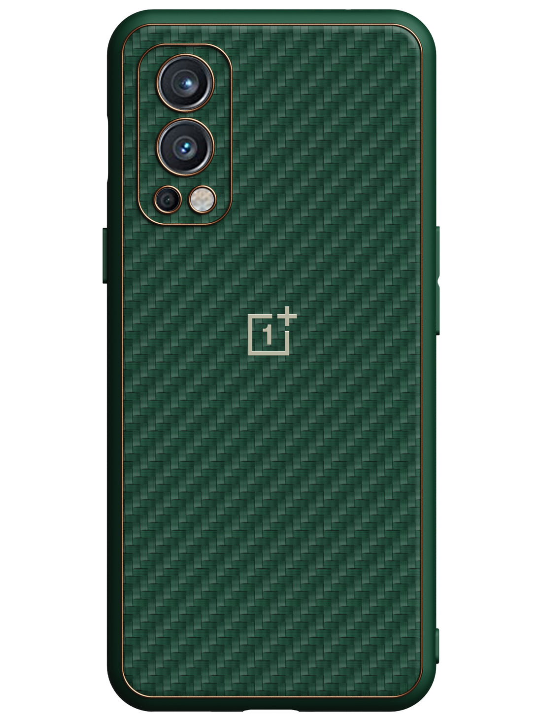 Carbon Leather Chrome Case - OnePlus Nord 2 5G (Green)