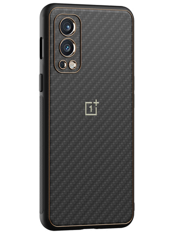 Carbon Leather Chrome Case - OnePlus Nord 2 5G (Black)