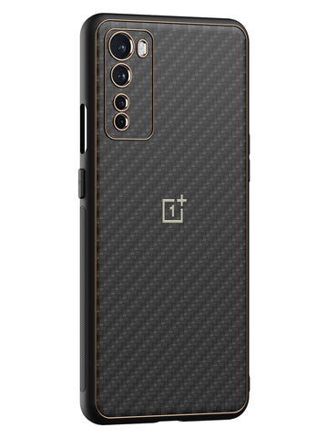 Carbon Leather Chrome Case - OnePlus Nord 5G (Black)