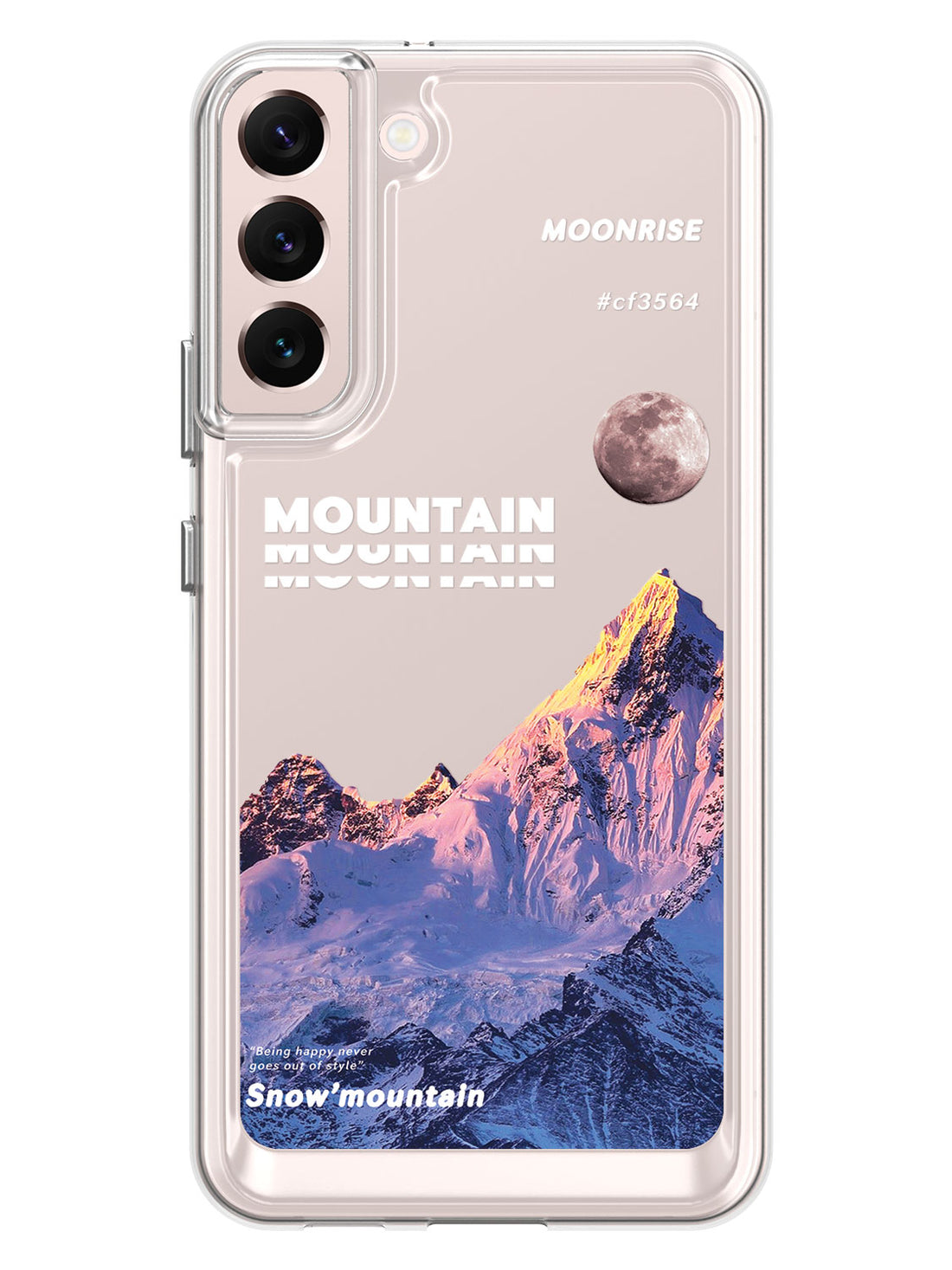 Snowy Mountains Clear Case - Samsung Galaxy S22 Plus 5G (Purple)
