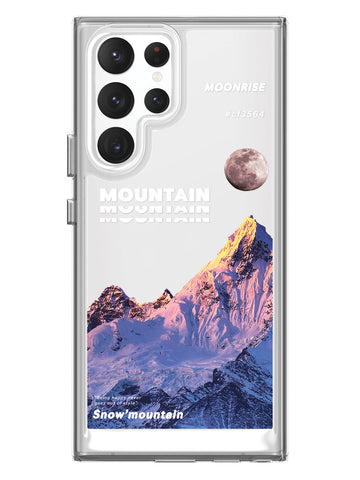 Snowy Mountains Clear Case - Samsung Galaxy S22 Ultra 5G (Purple)