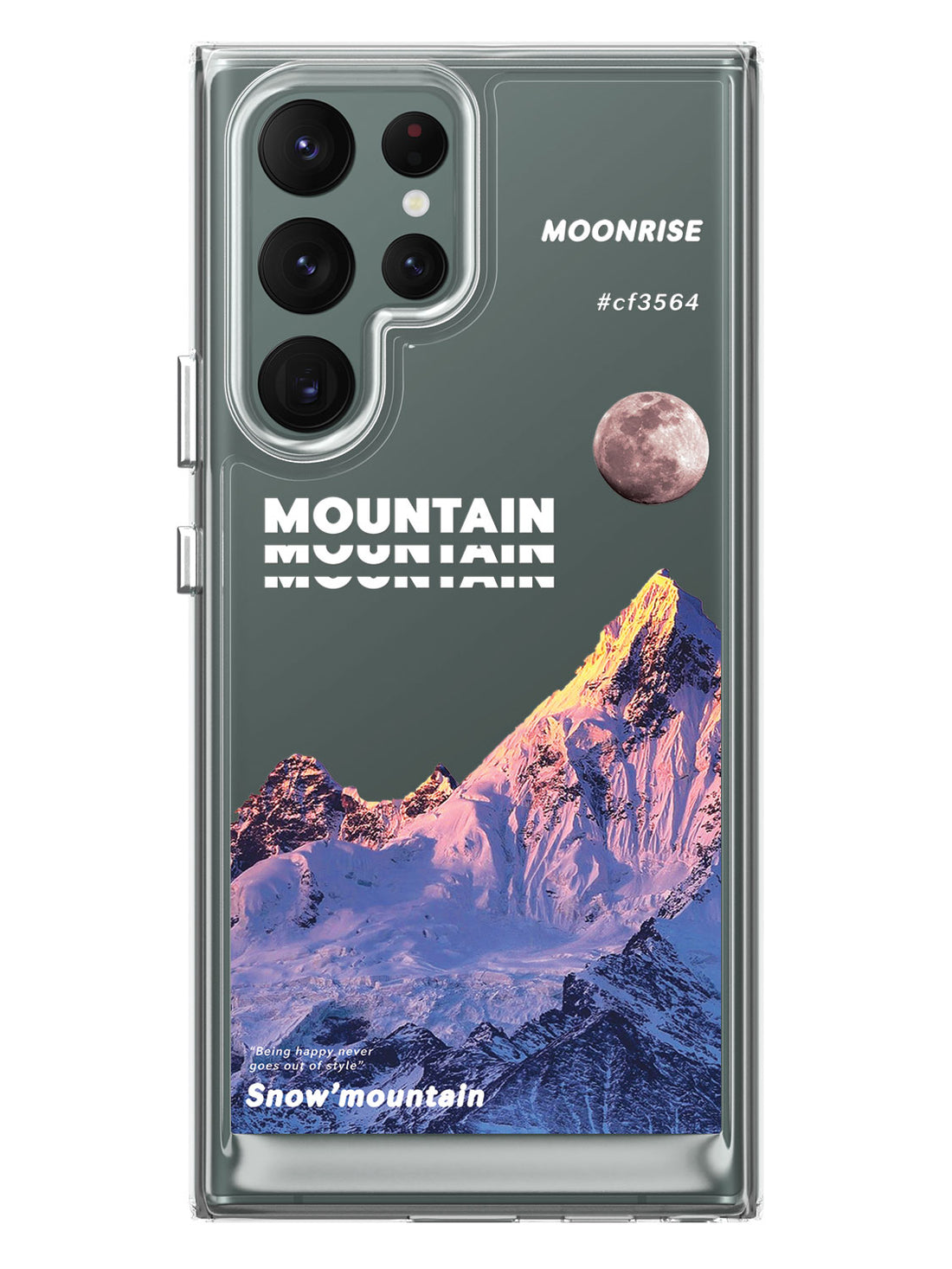Snowy Mountains Clear Case - Samsung Galaxy S22 Ultra 5G (Purple)