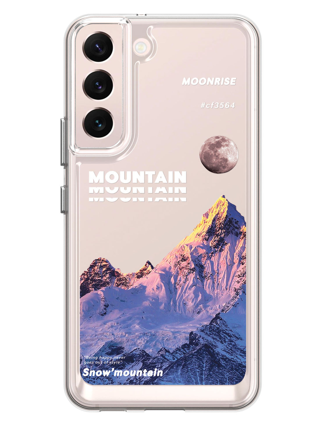 Snowy Mountains Clear Case - Samsung Galaxy S22 5G (Purple)