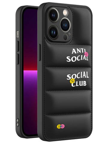 Anti Social Puffer Case - iPhone 13 Pro Max (Black)