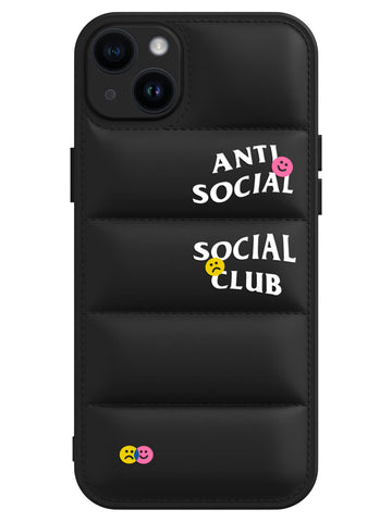 Anti Social Puffer Case - iPhone 14 Plus (Black)