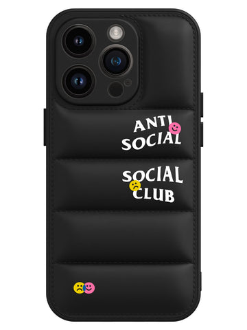 Anti Social Puffer Case - iPhone 14 Pro (Black)
