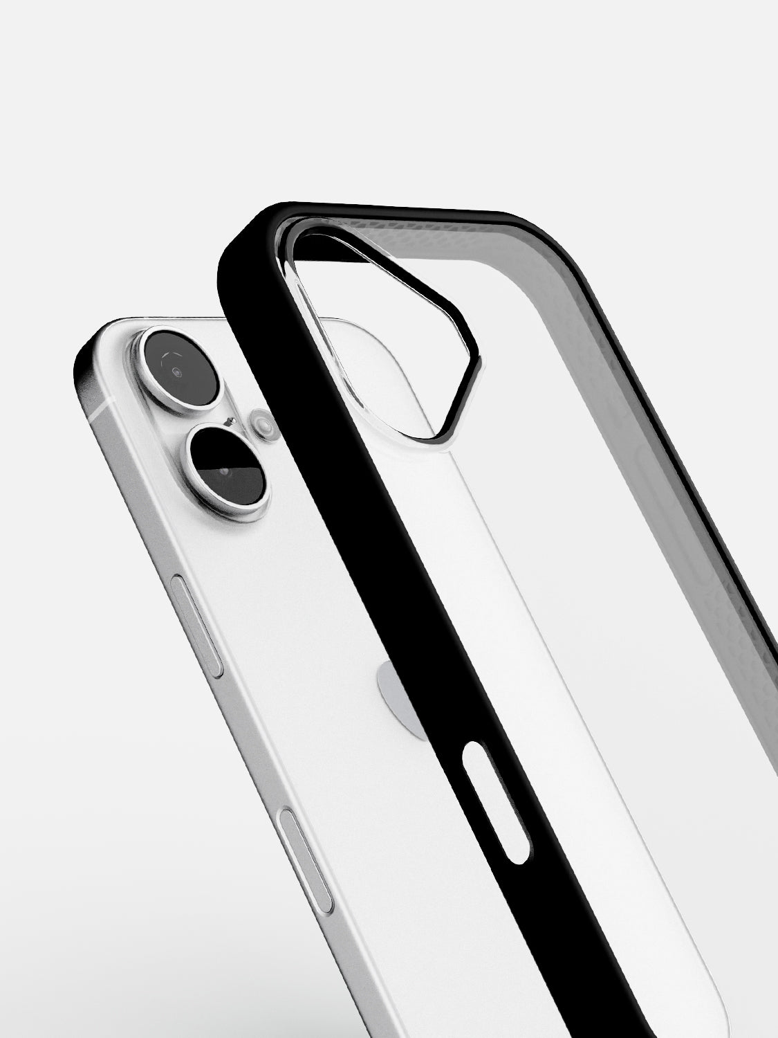 Soft Hearts Printed Clear Case - iPhone 17 (Black)