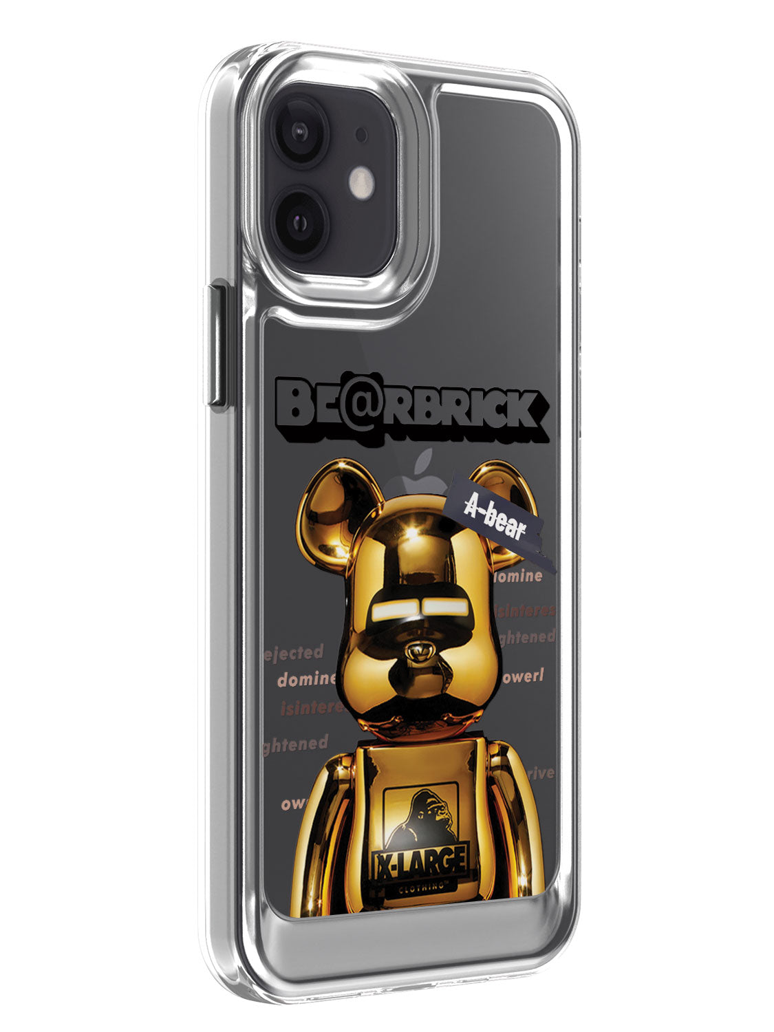 Bearbricks Clear Case - iPhone 12 (Gold)