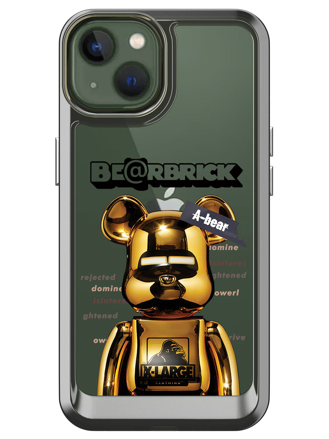Bearbricks Clear Case - iPhone 13 (Gold)