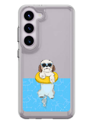 Swimming Dog Clear Case - Samsung Galaxy S23 5G