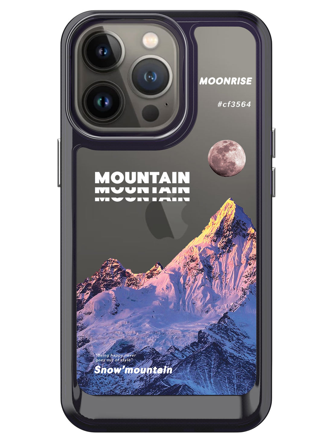 Snowy Mountains Clear Case - iPhone 13 Pro (Purple)