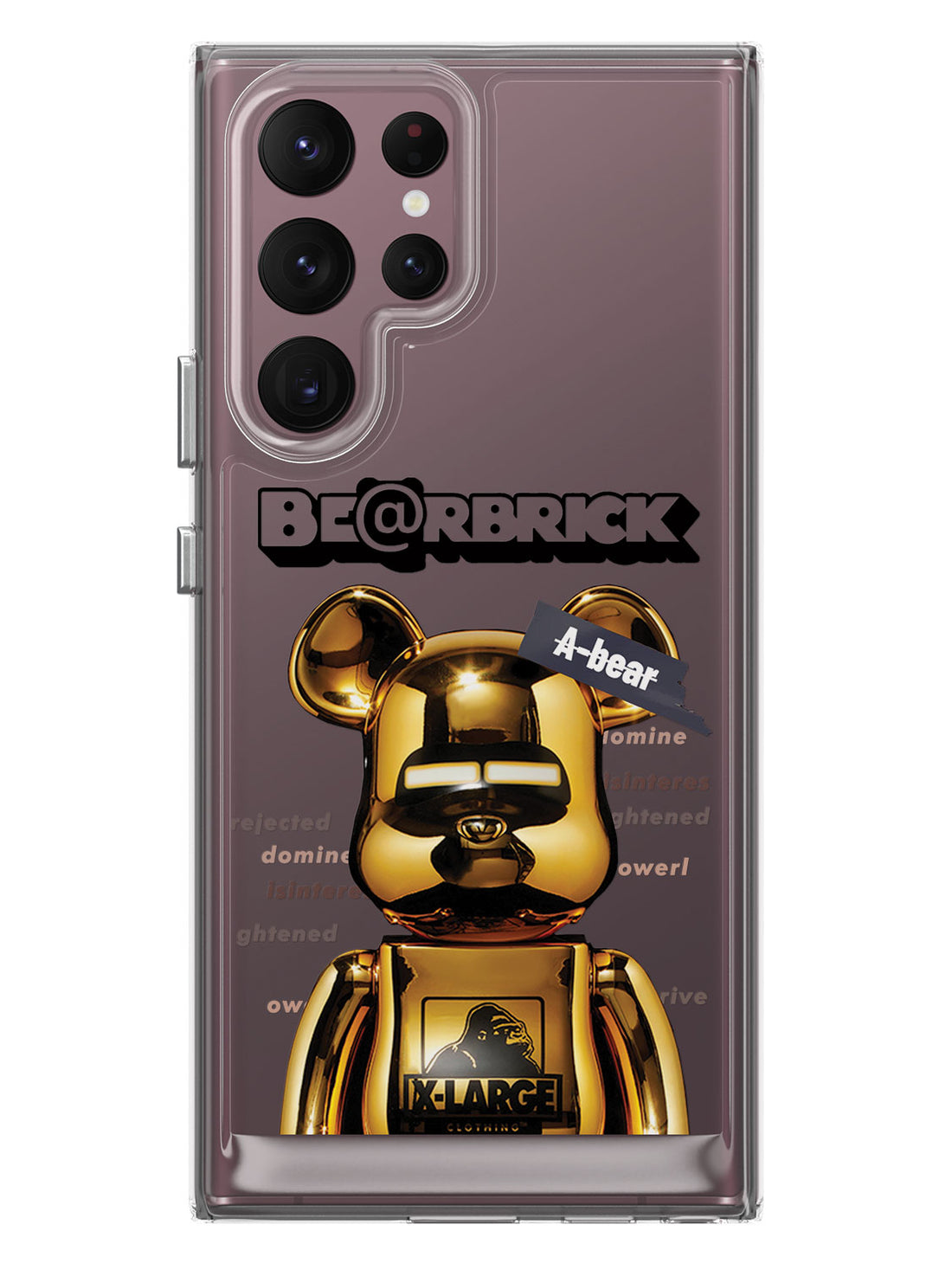 Bearbricks Clear Case - Samsung Galaxy S22 Ultra 5G (Gold)