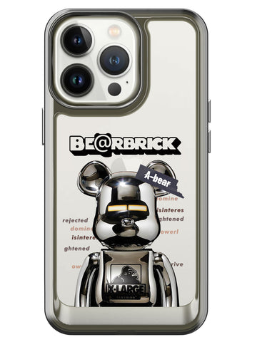 Bearbricks Clear Case - iPhone 13 Pro (Silver)