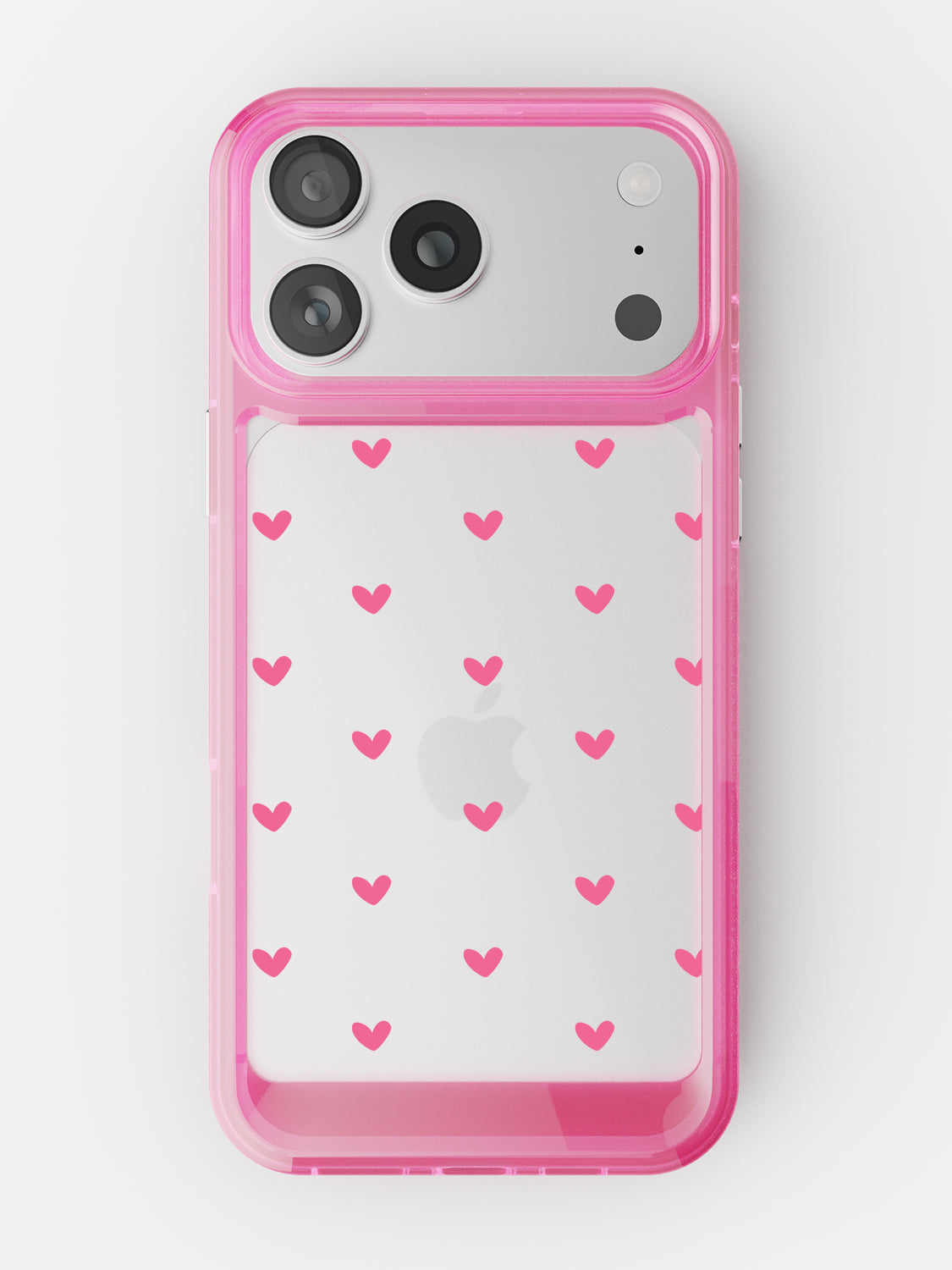 Little Pink Hearts Clear Case - iPhone 17 Pro (Pink)